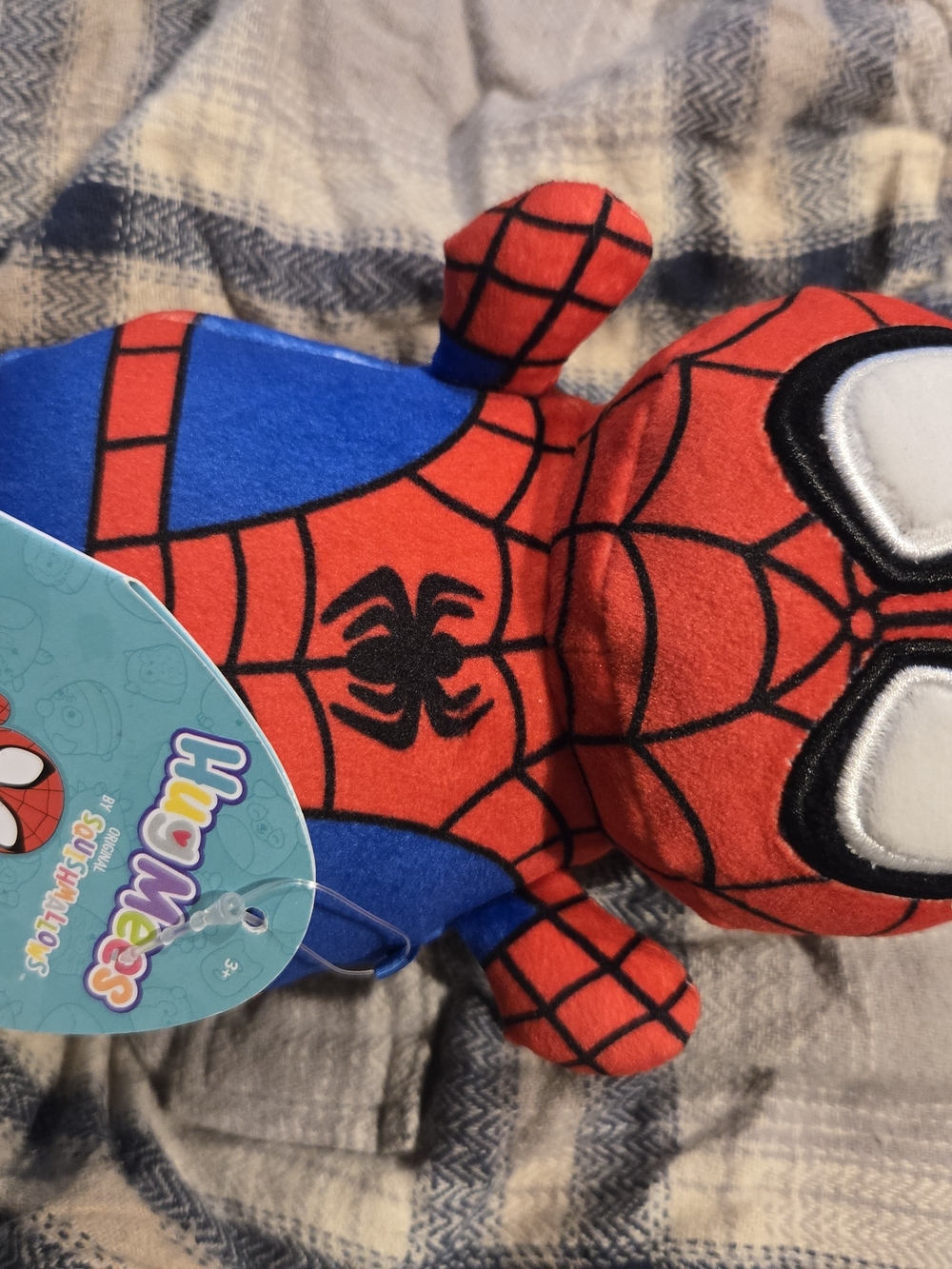 Marvel-Inspired Red & Blue Spider Plush Toy - Kids